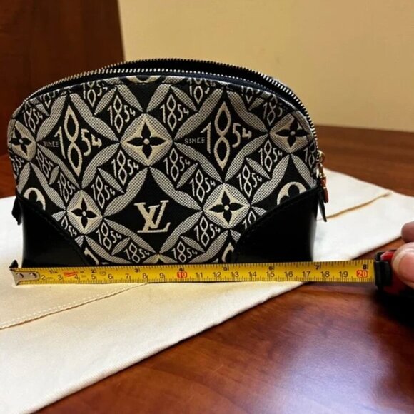 Louis Vuitton Jacquard Since 1854 Cosmetic Pouch PM Grey - Picture 11 of 14